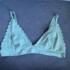 Charlotte Russe Green Scalloped Bralette